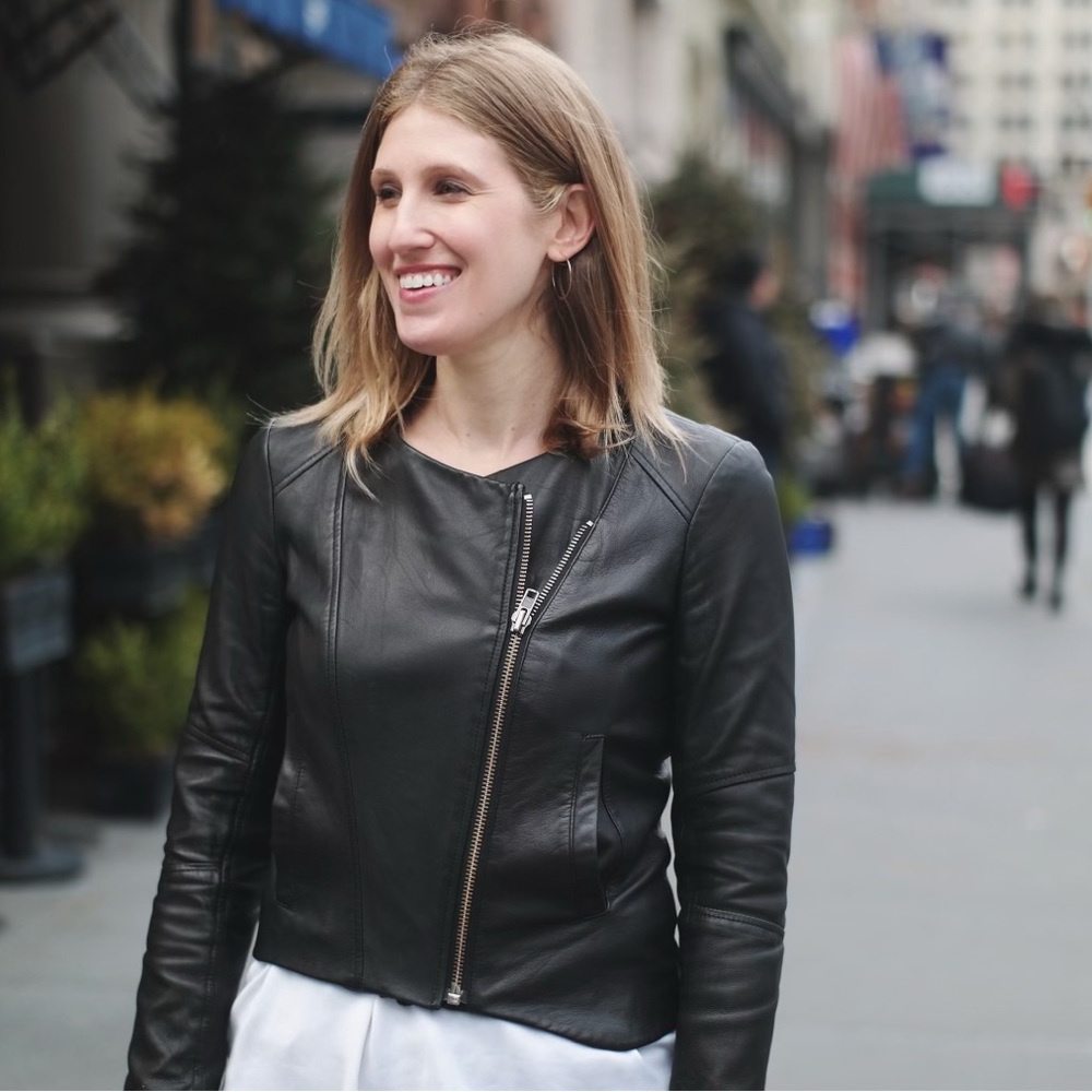 Black Helmut Lang Leather Jacket